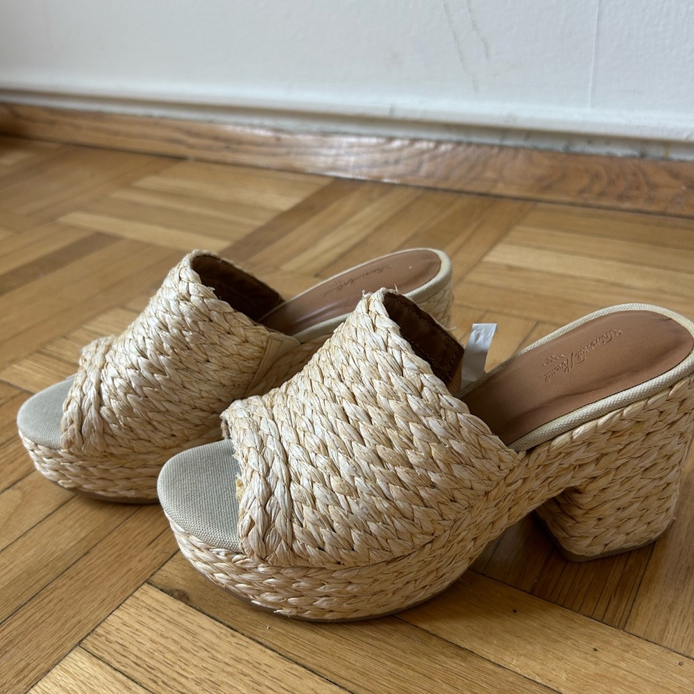 Women's Woven Platform Mules